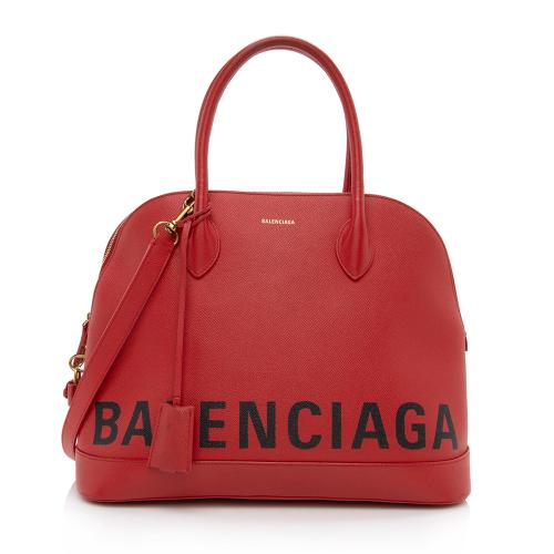 Balenciaga Grained Calfskin Ville Medium Top Handle Bag