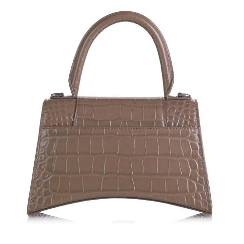 Balenciaga Hourglass Embossed Leather Satchel