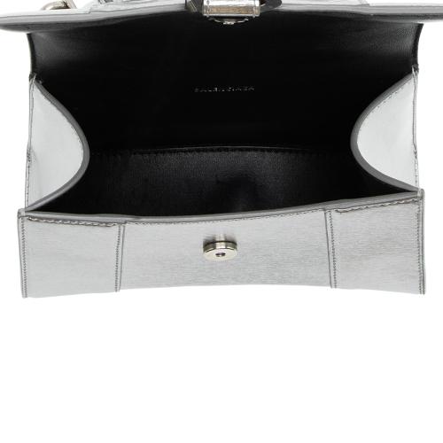 Balenciaga Metallic Calfskin Hourglass XS Top Handle