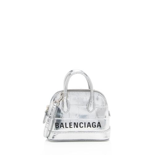 Balenciaga Metallic Croc Embossed Ville Mini Top Handle Balenciaga Handbags Bag Borrow or Steal