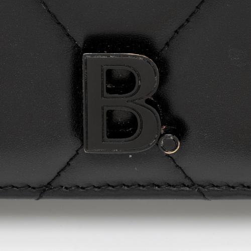 Balenciaga Quilted Calfskin B Phone Holder Crossbody