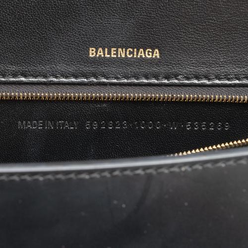 Balenciaga Shiny Calfskin Hourglass Medium Top Handle