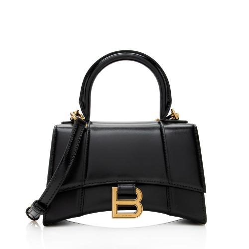 Balenciaga Shiny Calfskin Hourglass XS Top Handle