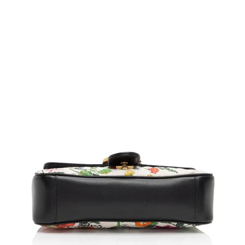 Gucci x Balenciaga Canvas Flora GG Marmont The Hacker Project Small Flap Shoulder Bag