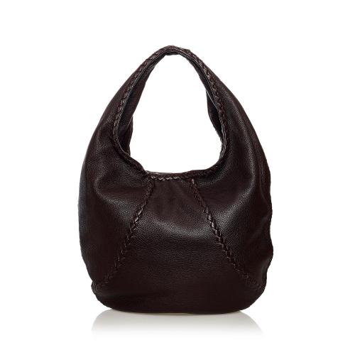 Bottega Veneta Baseball Leather Hobo Bag