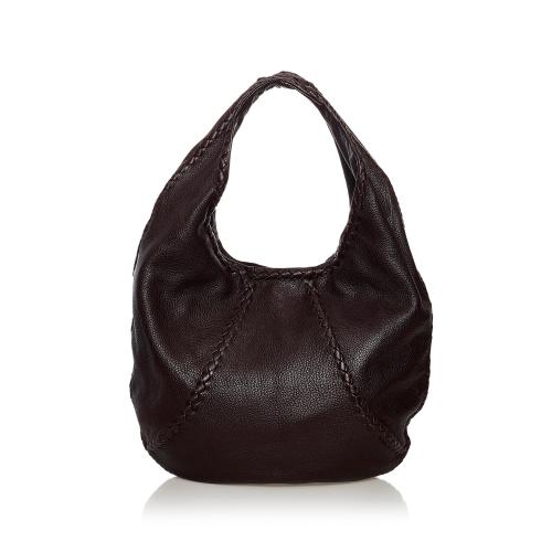 Bottega Veneta Baseball Leather Hobo Bag