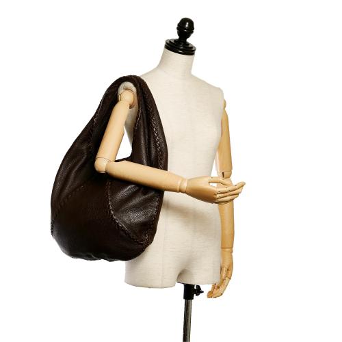 Bottega Veneta Baseball Leather Hobo Bag