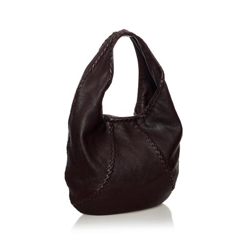 Bottega Veneta Baseball Leather Hobo Bag