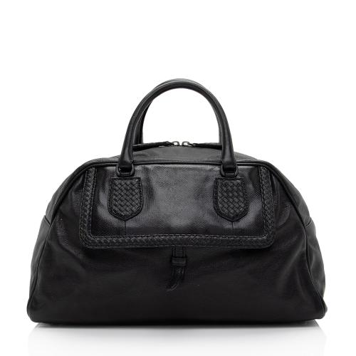 Bottega Veneta Calfskin Karung Intrecciato Weekender