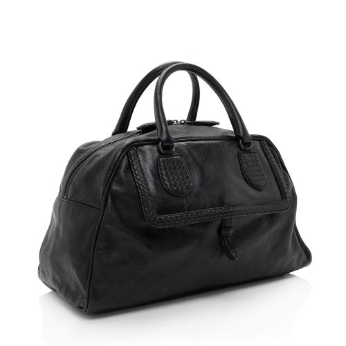 Bottega Veneta Calfskin Karung Intrecciato Weekender