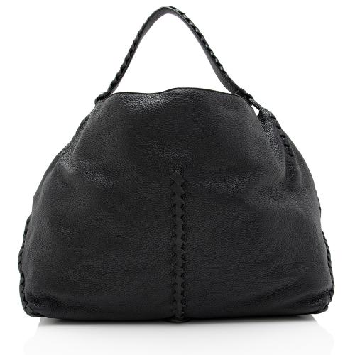 Bottega Veneta Cervo Leather Intrecciato Large Hobo