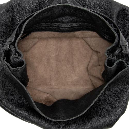 Bottega Veneta Cervo Leather Intrecciato Large Hobo