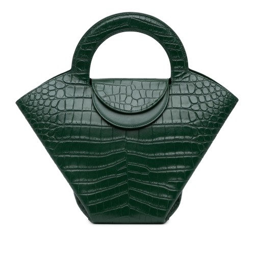 Bottega Veneta Crocodile Embossed Doll Top Handle Bag