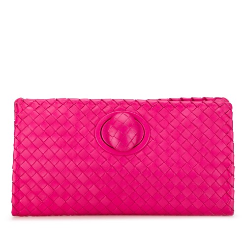 Bottega Veneta Intrecciato Flap Clutch