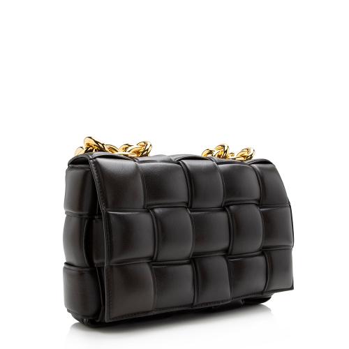 Bottega Veneta Lambskin Cassette Chain Maxi Shoulder Bag