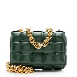 Bottega Veneta Lambskin Cassette Chain Maxi Shoulder Bag