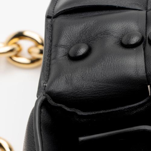 Bottega Veneta Lambskin Cassette Chain Maxi Shoulder Bag