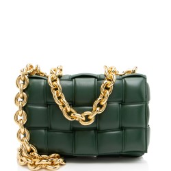 Bottega Veneta Lambskin Cassette Chain Maxi Shoulder Bag