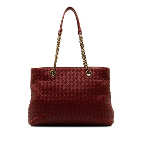 Bottega Veneta Medium Intrecciato Double Chain Tote