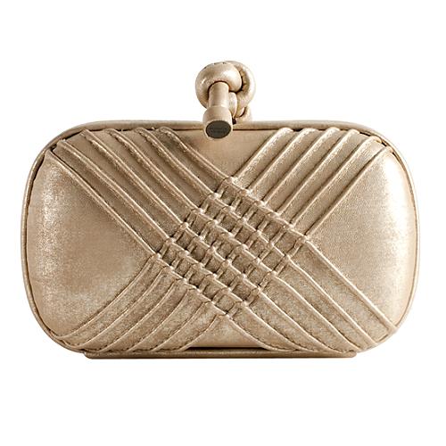 Bottega Veneta Metallic Knot Clutch