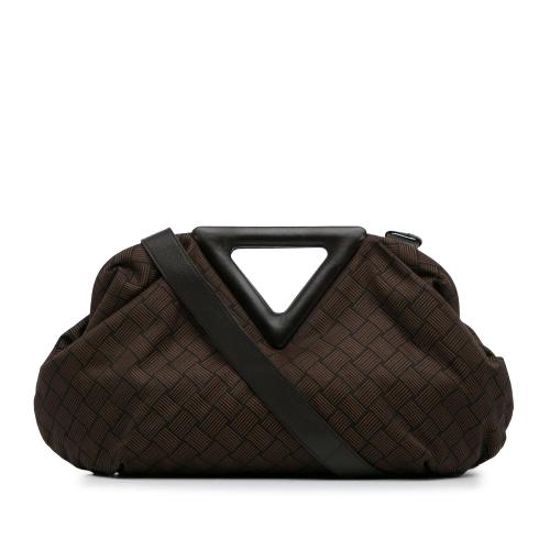 Bottega Veneta Nylon Intrecciato Effect Point Satchel