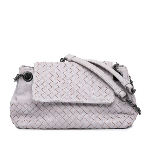 Bottega Veneta Small Madras Goatskin Intrecciato Shoulder Bag