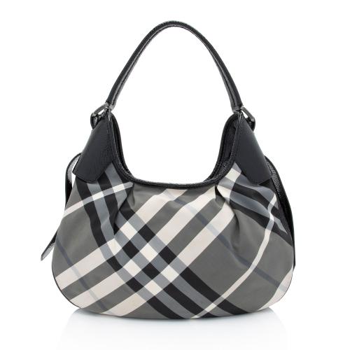 Burberry Beat Check Brooklyn Hobo