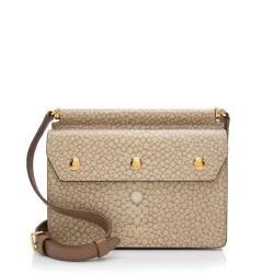 Burberry Calfskin Faux Leather Stingray Print Title Mini Shoulder Bag