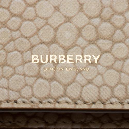 Burberry Calfskin Faux Leather Stingray Print Title Mini Shoulder Bag