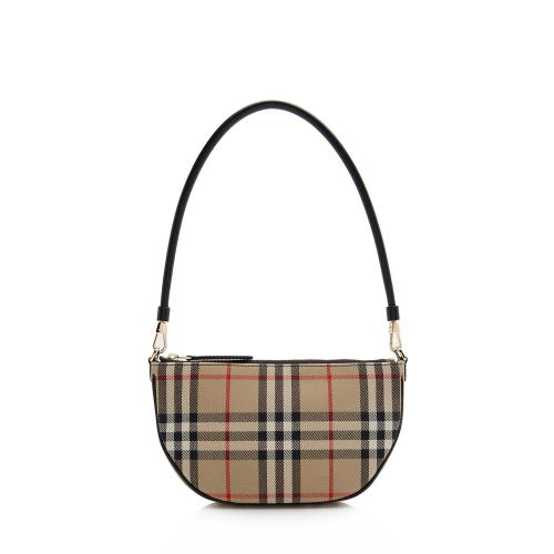 Burberry Calfskin Vintage Check Olympia Pouch