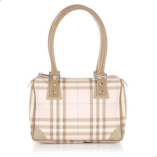 Burberry Candy Nova Check Small Boston Bag