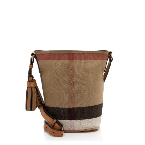 Burberry Canvas Check Ashby Mini Hobo