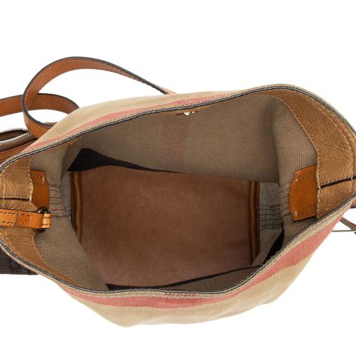 Burberry Canvas Check Ashby Mini Hobo