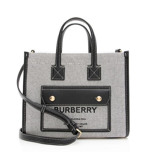 Burberry Canvas Freya Horseferry Mini Tote