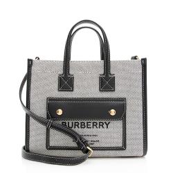 Burberry Canvas Freya Horseferry Mini Tote