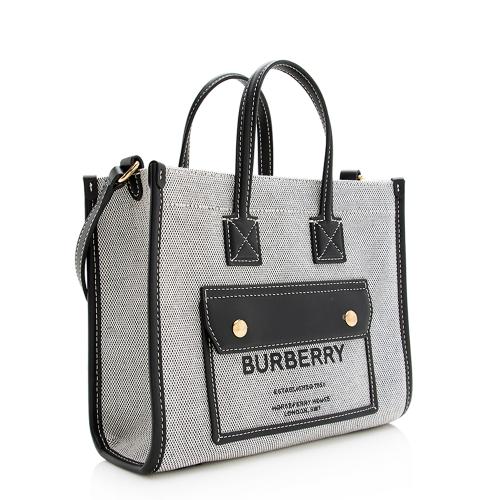 Burberry Canvas Freya Horseferry Mini Tote