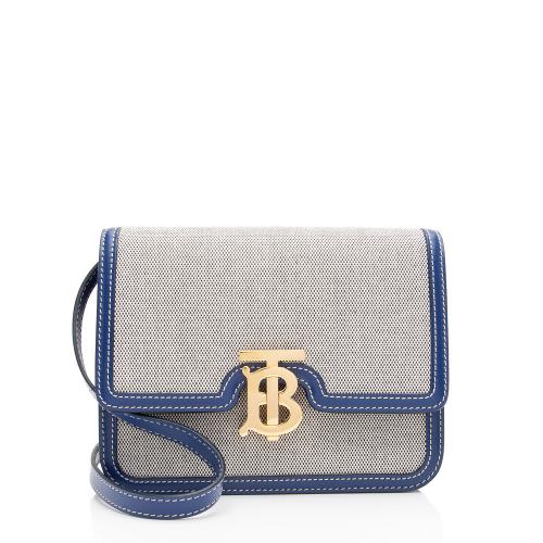 Burberry Linen TB Small Shoulder Bag