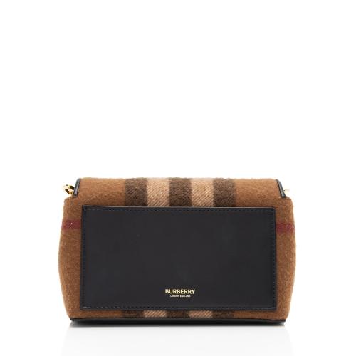 Burberry Cashmere Hackberry Check Note Bag