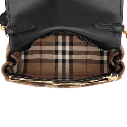 Burberry Cashmere Hackberry Check Note Bag