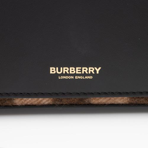 Burberry Cashmere Hackberry Check Note Bag