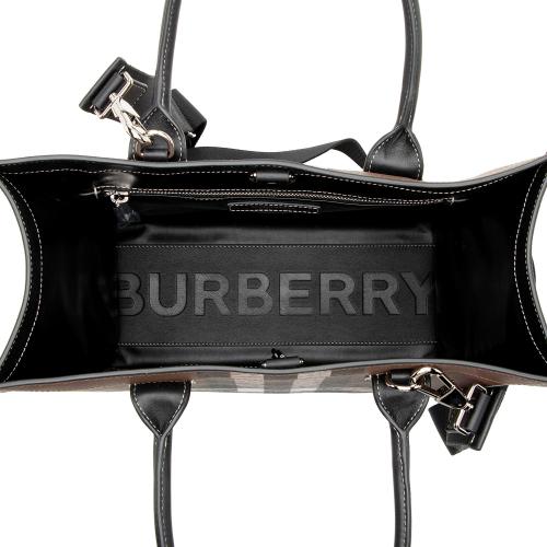 Burberry E-Canvas House Check Slim Denny Tote