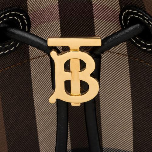 Burberry E-Canvas House Check Small Bucket Bag