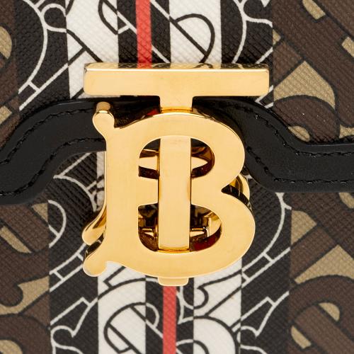 Burberry E-Canvas TB Monogram Stripe Robin Mini Messenger