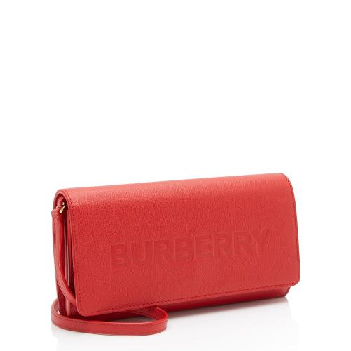 Burberry Embossed Leather Henley Crossbody