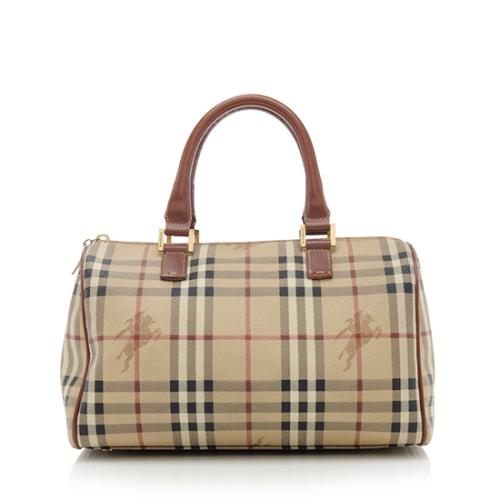 Burberry Haymarket Check Boston Bag