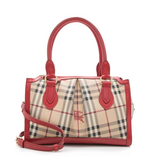 Burberry Haymarket Check Bowling Satchel