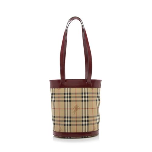 Burberry Haymarket Check Bucket Bag