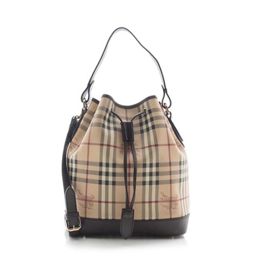 Burberry Haymarket Check Drawstring Bucket Bag Burberry Handbags Bag Borrow or Steal