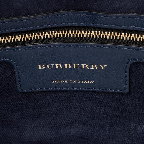 Burberry Haymarket Check Floral Canter Small Tote