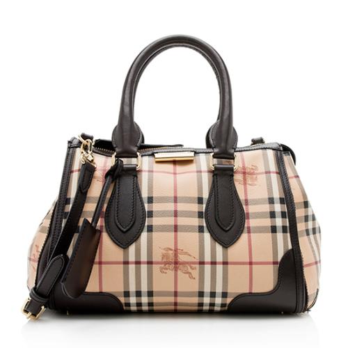 Burberry Haymarket Check Gladstone Satchel